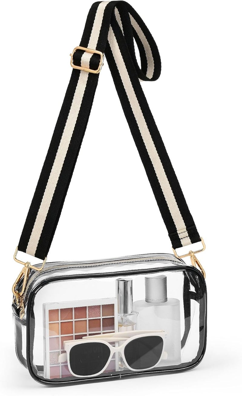 Bulado Clear Bag for Stadium Events, Clear Purses for Women with Adjustable Strap, Crossbody Bag for Sports Fans - Image 1